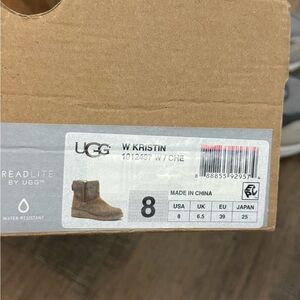 UGG Sheepskin Lined Boots - Cream and Tan